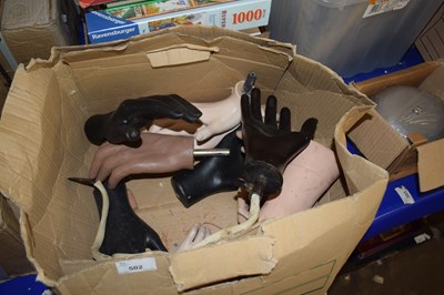 Lot 502 - Box of mannequin hands