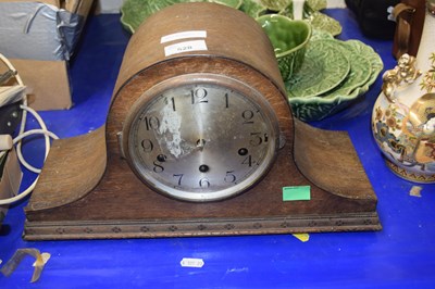 Lot 528 - Oak cased mantel clock