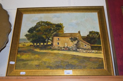 Lot 535 - Study of a cottage, oil on board, framed