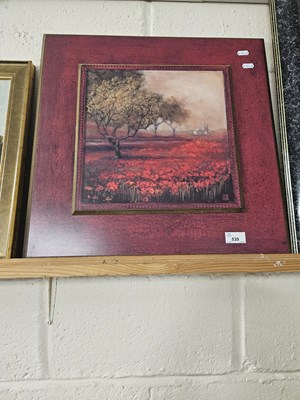 Lot 539 - View of a poppy field, mounted