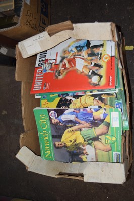 Lot 555 - Box of football programs to include Norwich City