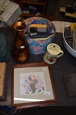Lot 634 - Mixed Lot: Beryl Cook coloured prints, hat box,...