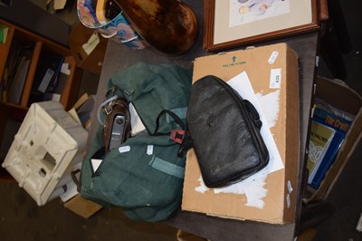 Lot 635 - A box of glass slide holders together with a...
