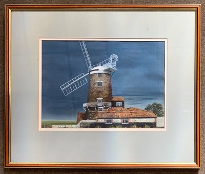 Lot 9 - Tony Garner (British, 20th century), Cley Mill,...