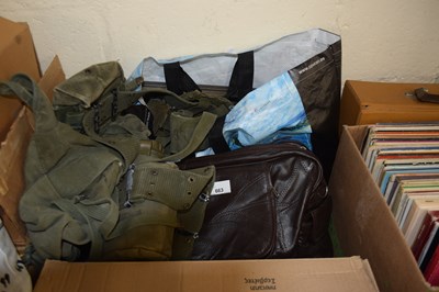 Lot 663 - Mixed Lot: Various assorted bags, army canvas...