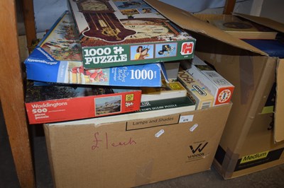Lot 676 - One box of jigsaw puzzles