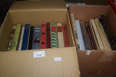 Lot 610 - Three boxes of assorted books to include Folio...