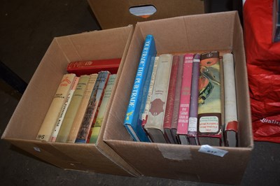 Lot 617 - Two boxes of assorted hardbacks