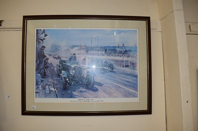Lot 699 - Bentleys at Le Mans 1929 reproduction print,...