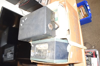 Lot 711 - GRAMOPHONE, Vintage radio turntable, 78's etc
