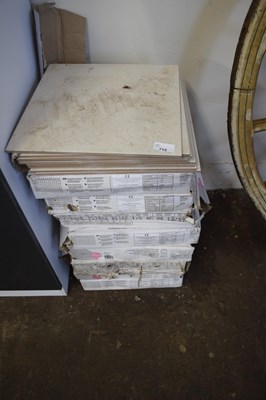 Lot 715 - Quantity of cream ceramic floor tiles