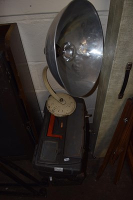 Lot 721 - Two tool boxes containing tools and a retro lamp
