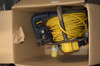 Lot 766 - Makita 110v drill together with a Bosch 110v...