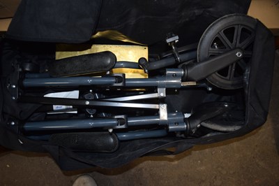 Lot 762 - A folding wheelchair, cased