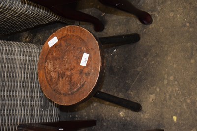 Lot 807 - A three legged stool