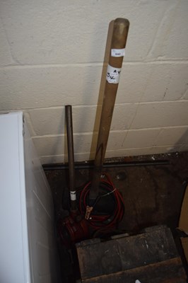 Lot 840 - A large mallett and a pipe bender