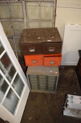 Lot 846 - Three sets of metal filing cabinets
