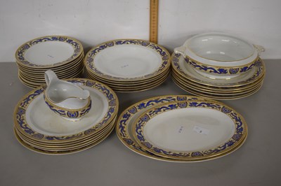 Lot 2 - A quantity of Booths dinner wares with blue...