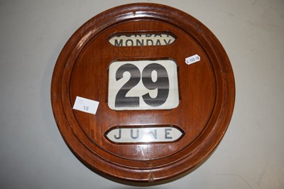 Lot 18 - Vintage wall mounted hardwood framed perpetual...