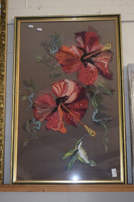 Lot 36 - 20th Century needlework picture Hummingbird...