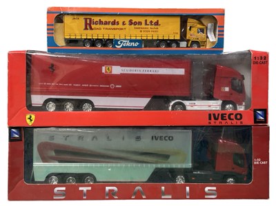 Lot 197 - Three large boxed die-case scale model lorries