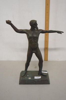 Lot 80 - A bronzed finish cast metal model of a Greek...