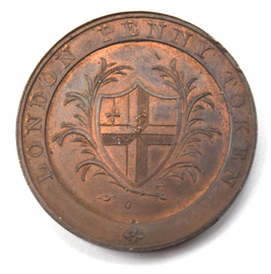 Lot 296 - 1796 London Penny token Greenwich Hospital