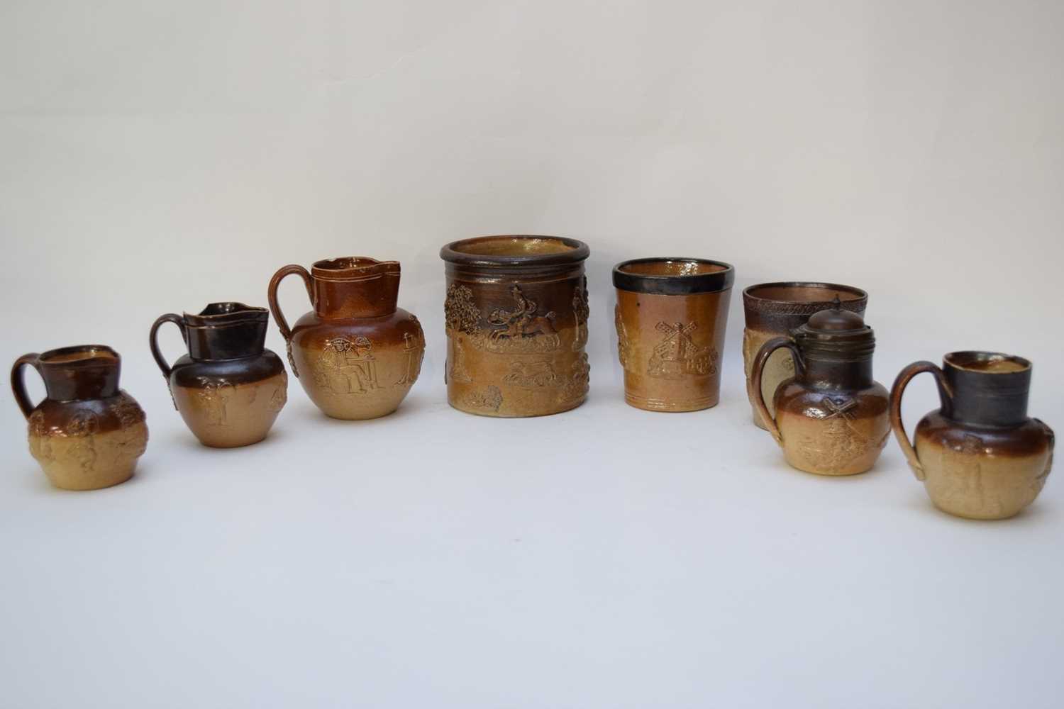 Lot 51 - Quantity of English salt glaze items including...