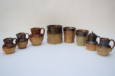 Lot 51 - Quantity of English salt glaze items including...