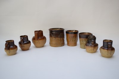 Lot 51 - Quantity of English salt glaze items including...