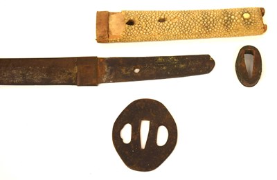 Lot 113 - Two 19th century Japanese small swords, one...
