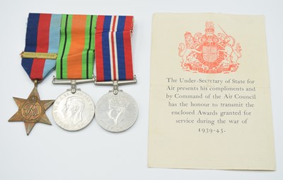 Lot 20A - Second World War medal group of three...