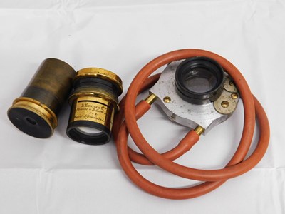 Lot 10 - Three lenses: to include a French brass lens...