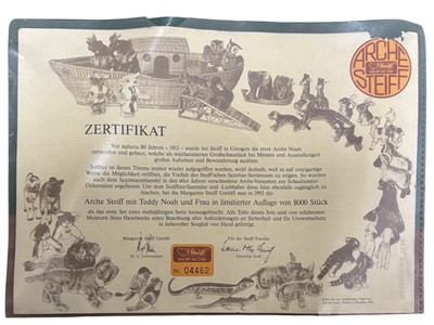 Lot 432 - A 1992 Archie Steiff wicker Noah's Ark...
