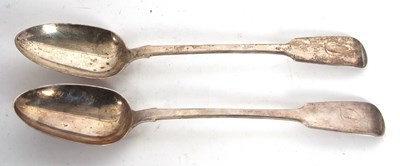 Lot 32 - A pair of Victorian fiddle pattern basting...