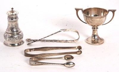 Lot 52 - Mixed Lot:  A Victorian silver pepper of...