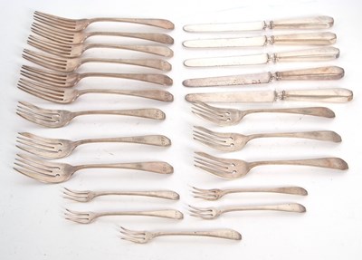 Lot 53 - A group of sterling stamped flat ware to...