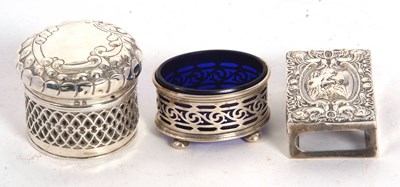 Lot 61 - Mixed Lot: An Edwardian silver matchbox sleeve,...