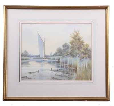 Lot 467 - Colin Burns (b.1944), "Sailing on the Bure",...