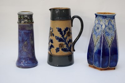 Lot 58 - Group of three Lambeth Doulton items including...