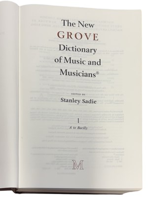 Lot 106 - STANLEY SADIE (Ed): THE NEW GROVE DICTIONARY...