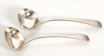 Lot 72 - A pair of George III silver ladles, Old...