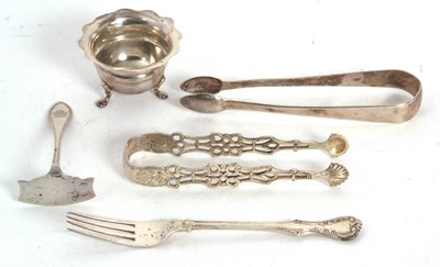 Lot 81 - Mixed Lot:  A pair of antique cast silver...