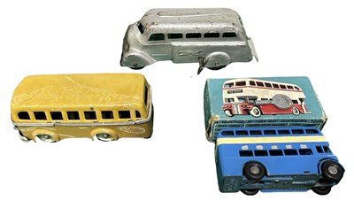 Lot 273 - Three clockwork buses, to include a boxed Chad...