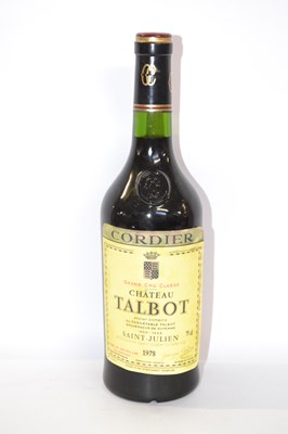 Lot 195 - One bottle of 1978 Chateau Talbot, 4th Grand...