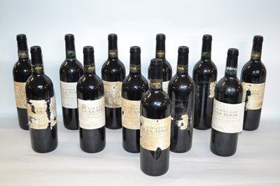 Lot 177 - Twelve bottles of 1996 Chateau de La Tour,...