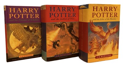 Lot 394 - J K ROWLING: 3 titles: HARRY POTTER AND THE...