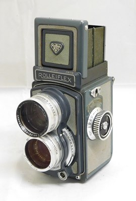 Lot 59 - A Rollei Rolleiflex Grey Baby TLR Camera,...