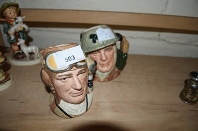 Lot 503 - ROYAL DOULTON CHARACTER JUGS 'THE AIRMAN' AND '...