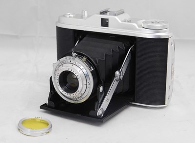 Lot 72 - An Agfa Isolette camera with Agfa yellow lens...